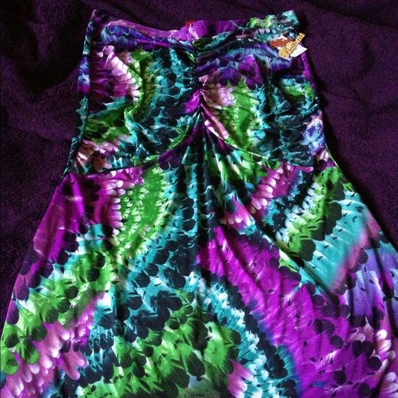 SOLD:NWT Apple Bottom Strapless Hi-Lo Dress
