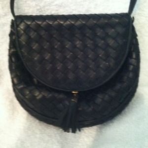 🌺SOLD🌺Leather Bottega Veneta black purse👛