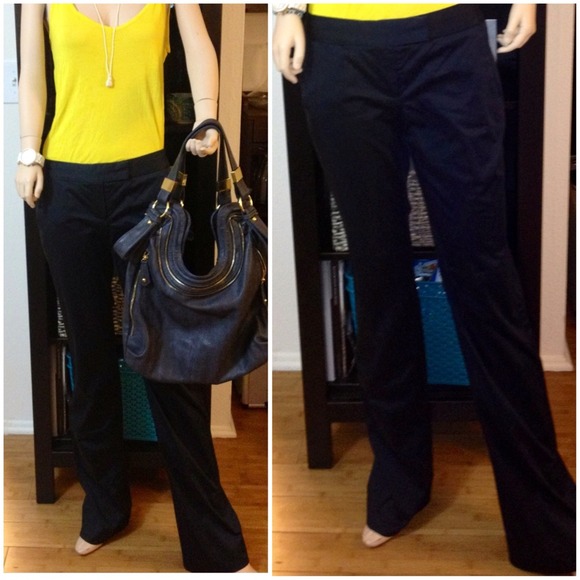 Theory Dress Pants Dark Blue W/ Blue Pin Stripes