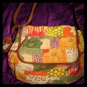Fossil Canvas Messenger Bag