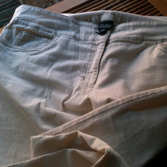 Cream color jeans Eileen fisher!