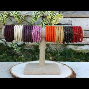 Fair Trade Nepal Roll On Glass Beads Bracelets