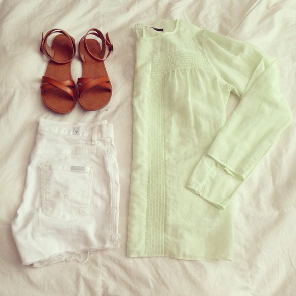 GAP Tops - ❌SOLD❌ Silk and Cotton Blend Sea-foam Tunic