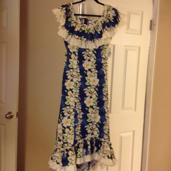 Royal Blue Hawaiian Dress