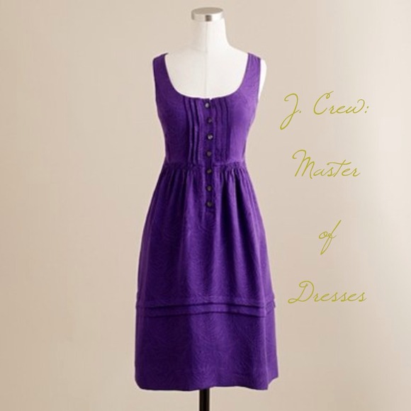 J Crew 100% silk Patsy Dress Size 8 Grape Purple