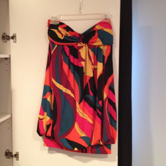 Forever 21 Crazy print tube dress