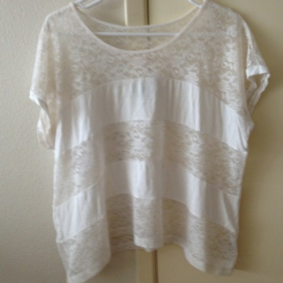 White Forever 21 lace top