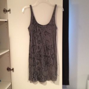 Gray snake skin print dress