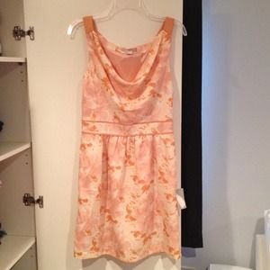 🆕Peach flower print dress