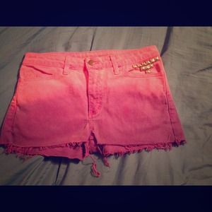 Ombré denim cut offs