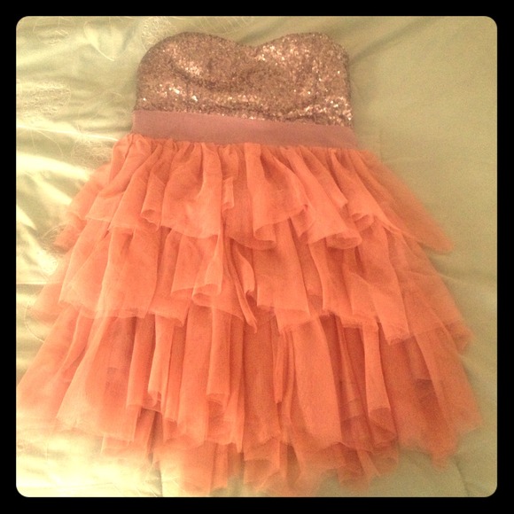 Spool 72 peach sequin dress