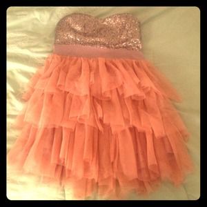 Spool 72 peach sequin dress