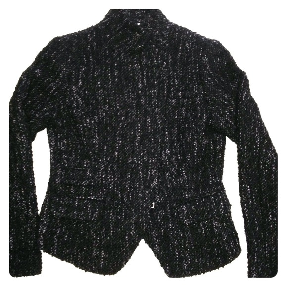 Banana Republic black & white wool jacket, size 4 - Picture 1 of 4