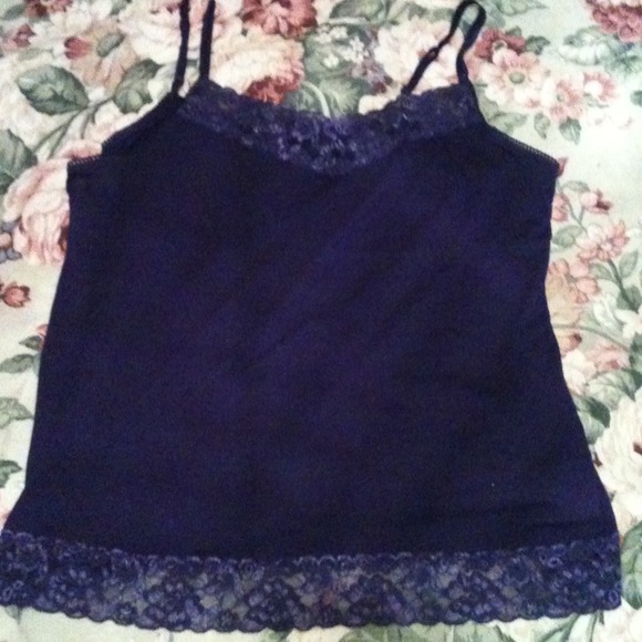 Lacy Dark Purple Tank Top