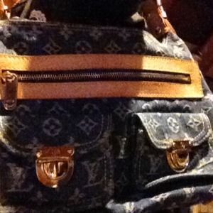 Denim Louis Vuitton purse
