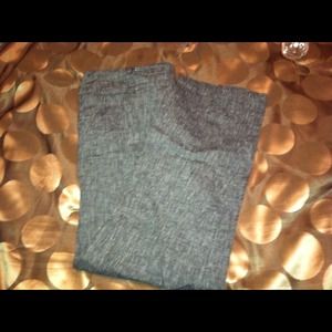 Black tweed print slacks.