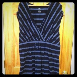 Blue striped dress
