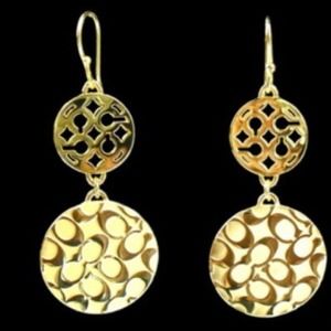 !!SOLD!! COACH Miranda Double Disc Drop Earrings!!