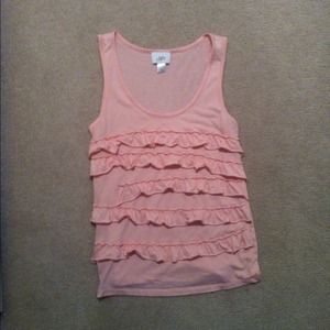 Pink Tank with Ruffles 💗