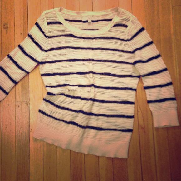 ❌TRADE❌ @kkjohnston Striped Woven Sweater