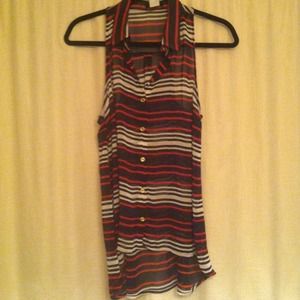 Sheer sleeveless tank