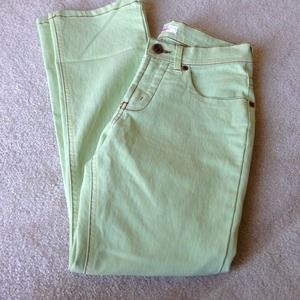 Lime green denim pants