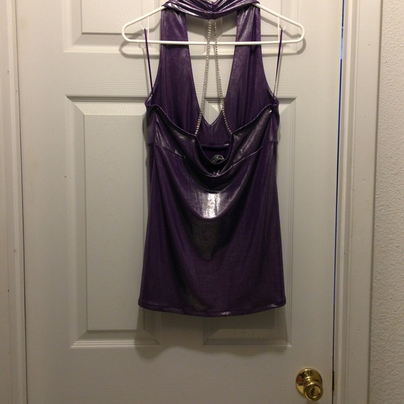 Purple shimmer halter top - Picture 2 of 3