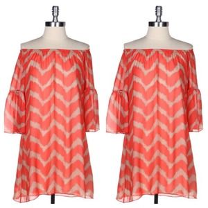 ***SOLD***Off the Shoulder Chevron Dress