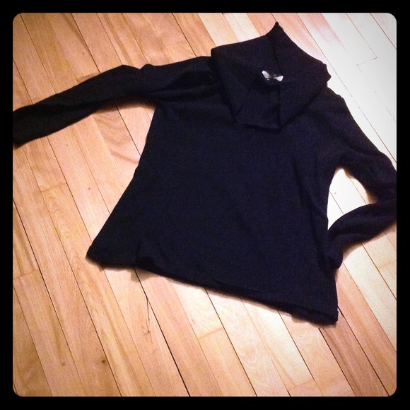 Black cowl neck sweater