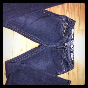 Jeans with gold pockets!!