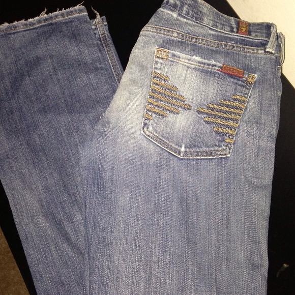 Straight leg seven jeans