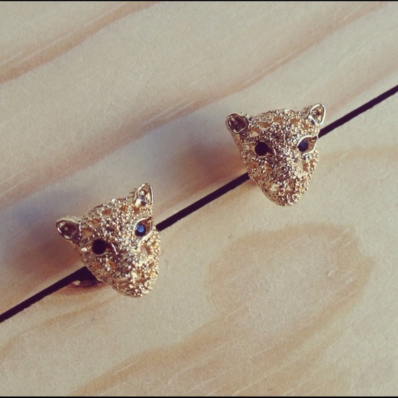 Jewelry - Cougar stud earrings + anchor