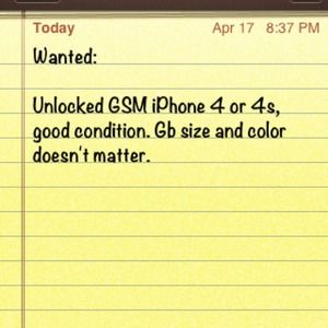 Wanted iPhone 4 or 4s