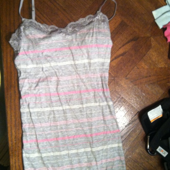 Aeropostale grey stripped cami