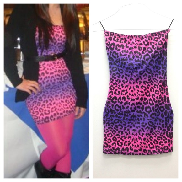 TOPSHOP Ombre Leopard Dress - Picture 1 of 4