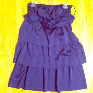 Strapless Medium Purple dress.