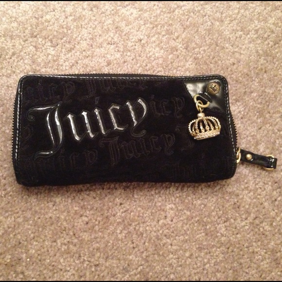 Juicy couture wallet black velour
