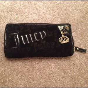 Juicy couture wallet black velour