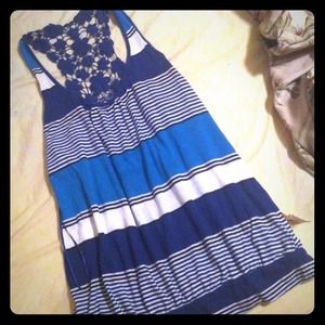 Striped, laced back, summer tank top