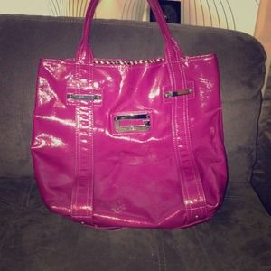 Guess Patent leather oversized tote