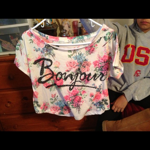 Bonjour off the shoulder shirt
