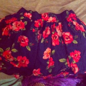 Hollister navy blue skirt