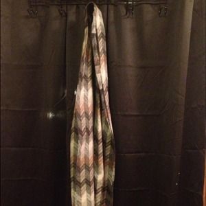 Brown multi colored scarf