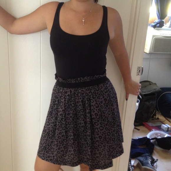 SOLD: Pink black cheetah print dress - Picture 1 of 3