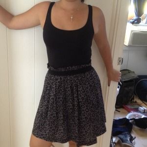 SOLD: Pink black cheetah print dress