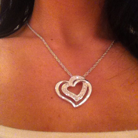 Gem stone heart necklace - Picture 2 of 4