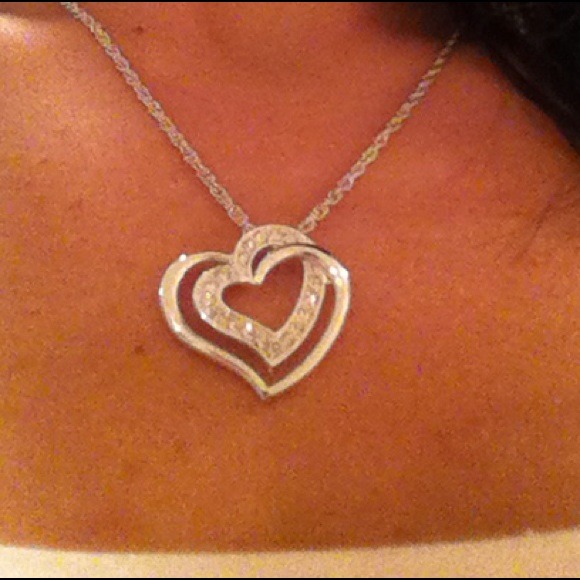 Gem stone heart necklace - Picture 4 of 4