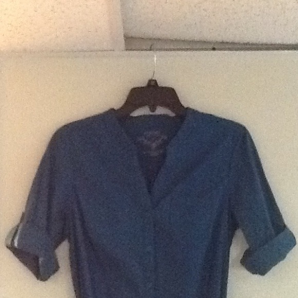 Shirt dress (navy blue) - Picture 2 of 4