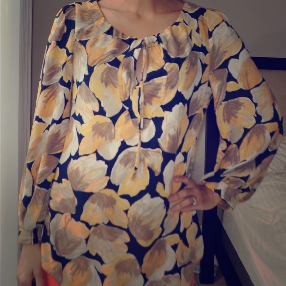 Anthropologie floral blouse size 2