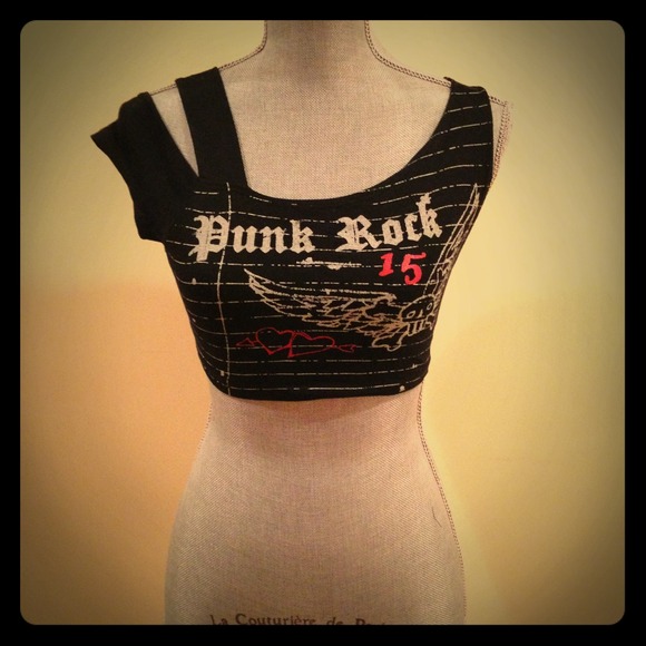 Tops - Punk rock half shirt